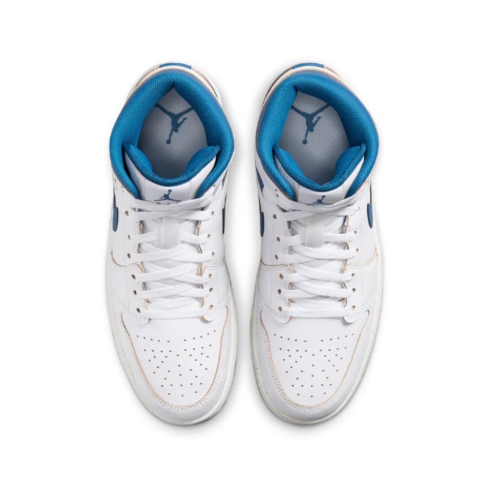 Brand New Air Jordan 1 Mid Men’s Sneakers “Industrial Blue” - Picture 4 of 12